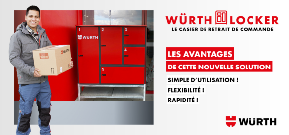 Nouveau service de retrait de marchandises Wûrth Locker par Würth France